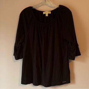 Michael Kors Black Bell Sleeve Blouse